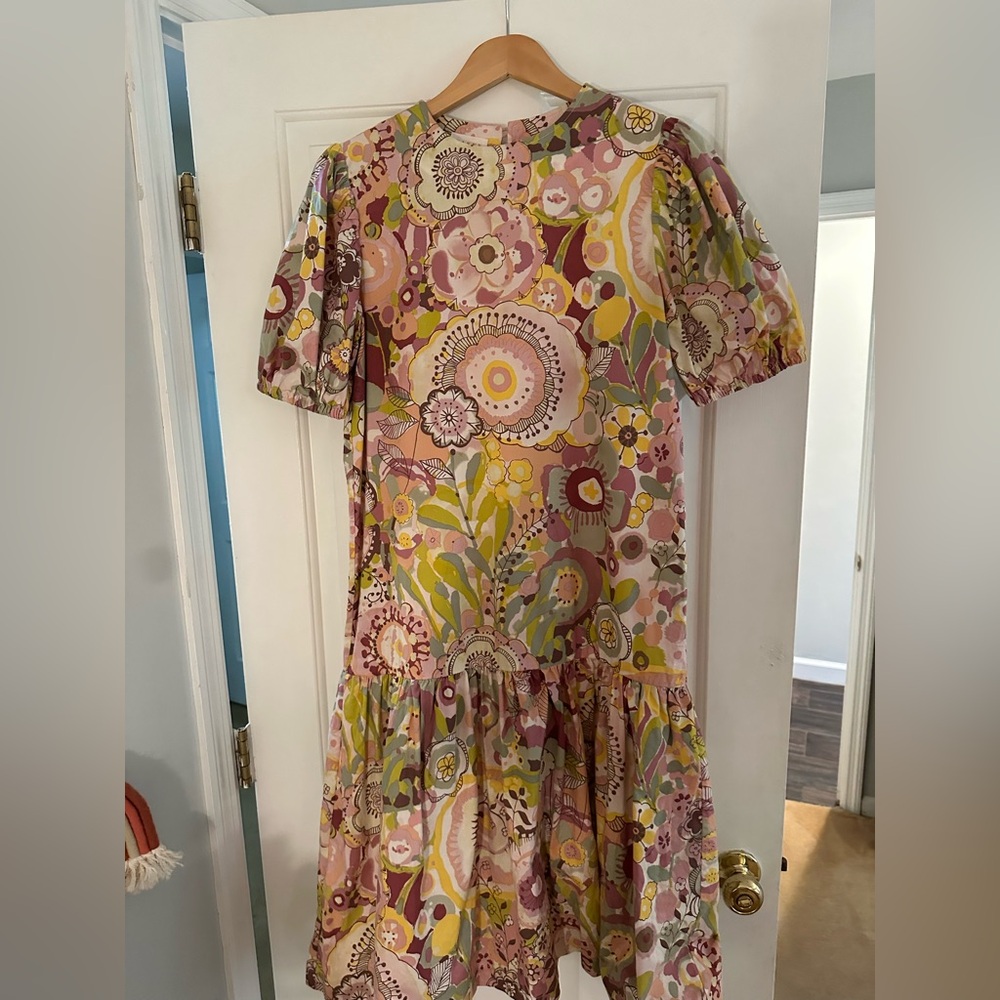 Casey Marks short sleeve cotton midi dress size S/M